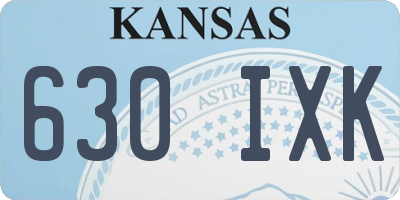 KS license plate 630IXK