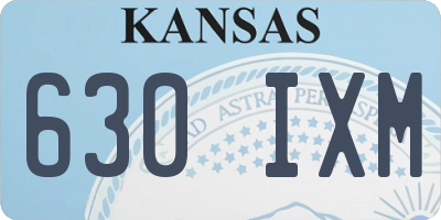 KS license plate 630IXM