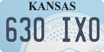 KS license plate 630IXO