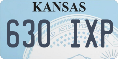 KS license plate 630IXP