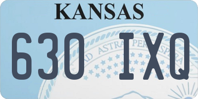 KS license plate 630IXQ