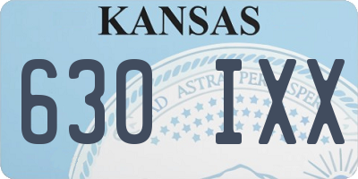 KS license plate 630IXX