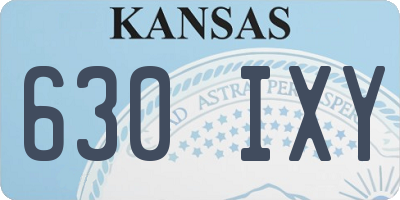 KS license plate 630IXY