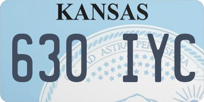 KS license plate 630IYC