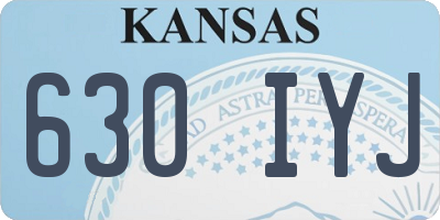 KS license plate 630IYJ
