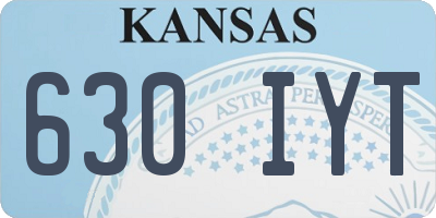 KS license plate 630IYT