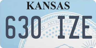 KS license plate 630IZE