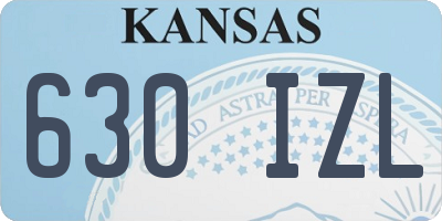 KS license plate 630IZL