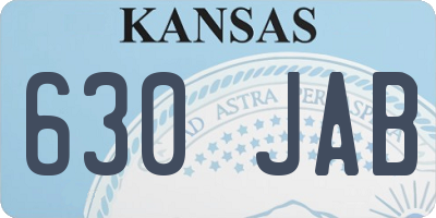 KS license plate 630JAB