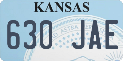 KS license plate 630JAE