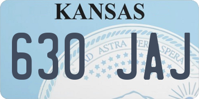 KS license plate 630JAJ