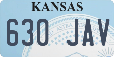 KS license plate 630JAV