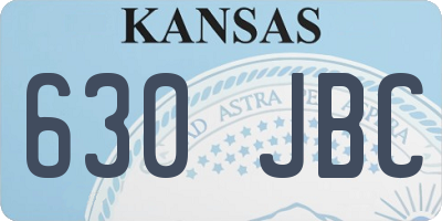 KS license plate 630JBC