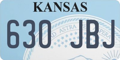 KS license plate 630JBJ