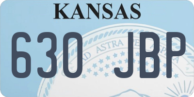 KS license plate 630JBP