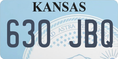KS license plate 630JBQ