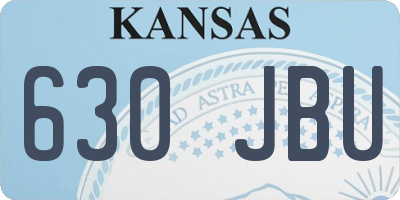 KS license plate 630JBU