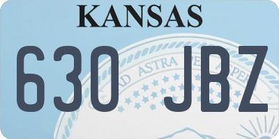 KS license plate 630JBZ