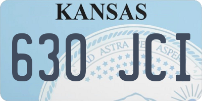 KS license plate 630JCI
