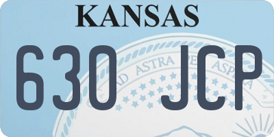 KS license plate 630JCP