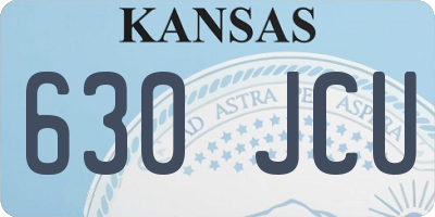 KS license plate 630JCU