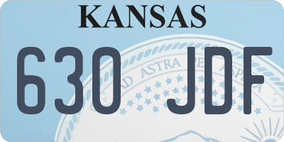 KS license plate 630JDF