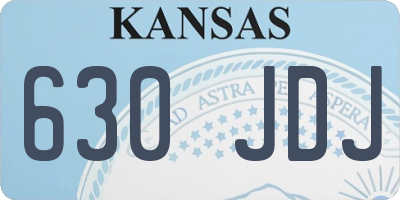 KS license plate 630JDJ