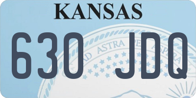 KS license plate 630JDQ