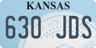 KS license plate 630JDS