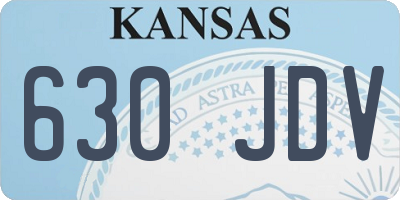 KS license plate 630JDV