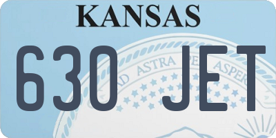 KS license plate 630JET