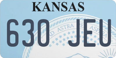 KS license plate 630JEU