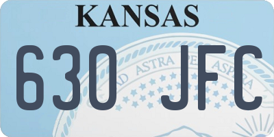 KS license plate 630JFC