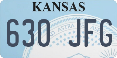 KS license plate 630JFG