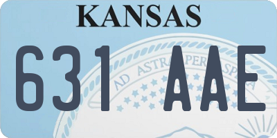 KS license plate 631AAE