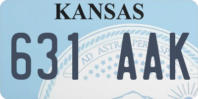 KS license plate 631AAK