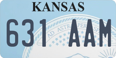 KS license plate 631AAM