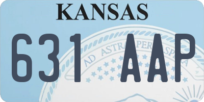 KS license plate 631AAP