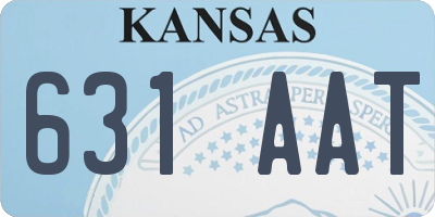 KS license plate 631AAT