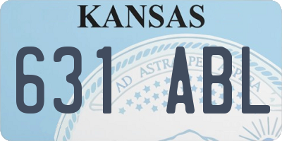 KS license plate 631ABL
