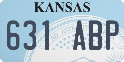 KS license plate 631ABP