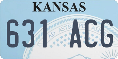 KS license plate 631ACG
