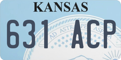 KS license plate 631ACP