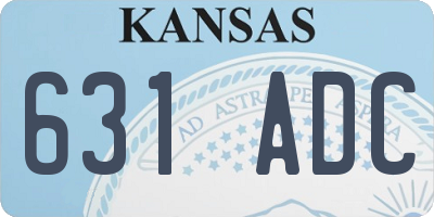 KS license plate 631ADC
