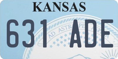 KS license plate 631ADE