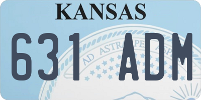 KS license plate 631ADM