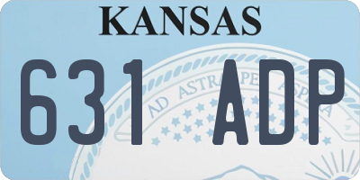 KS license plate 631ADP