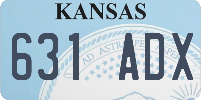 KS license plate 631ADX