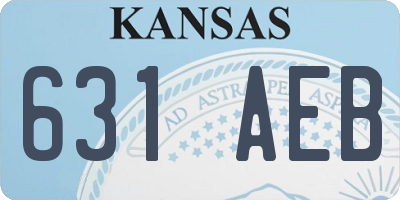 KS license plate 631AEB