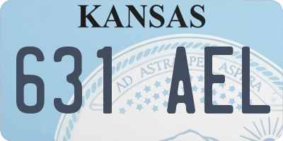KS license plate 631AEL